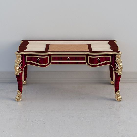 Elegant Classical Desk 3D model for Modern Spaces