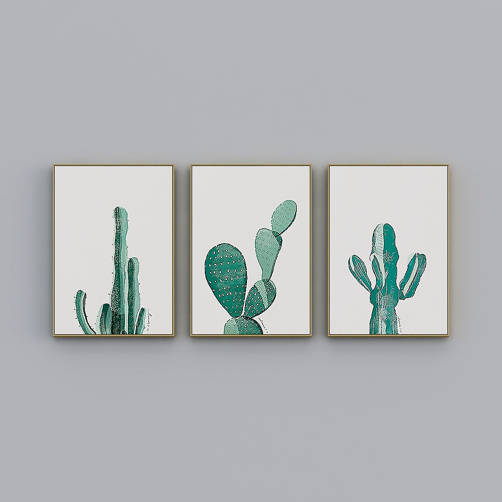Courtesy full house with painting - triple - small fresh cactus