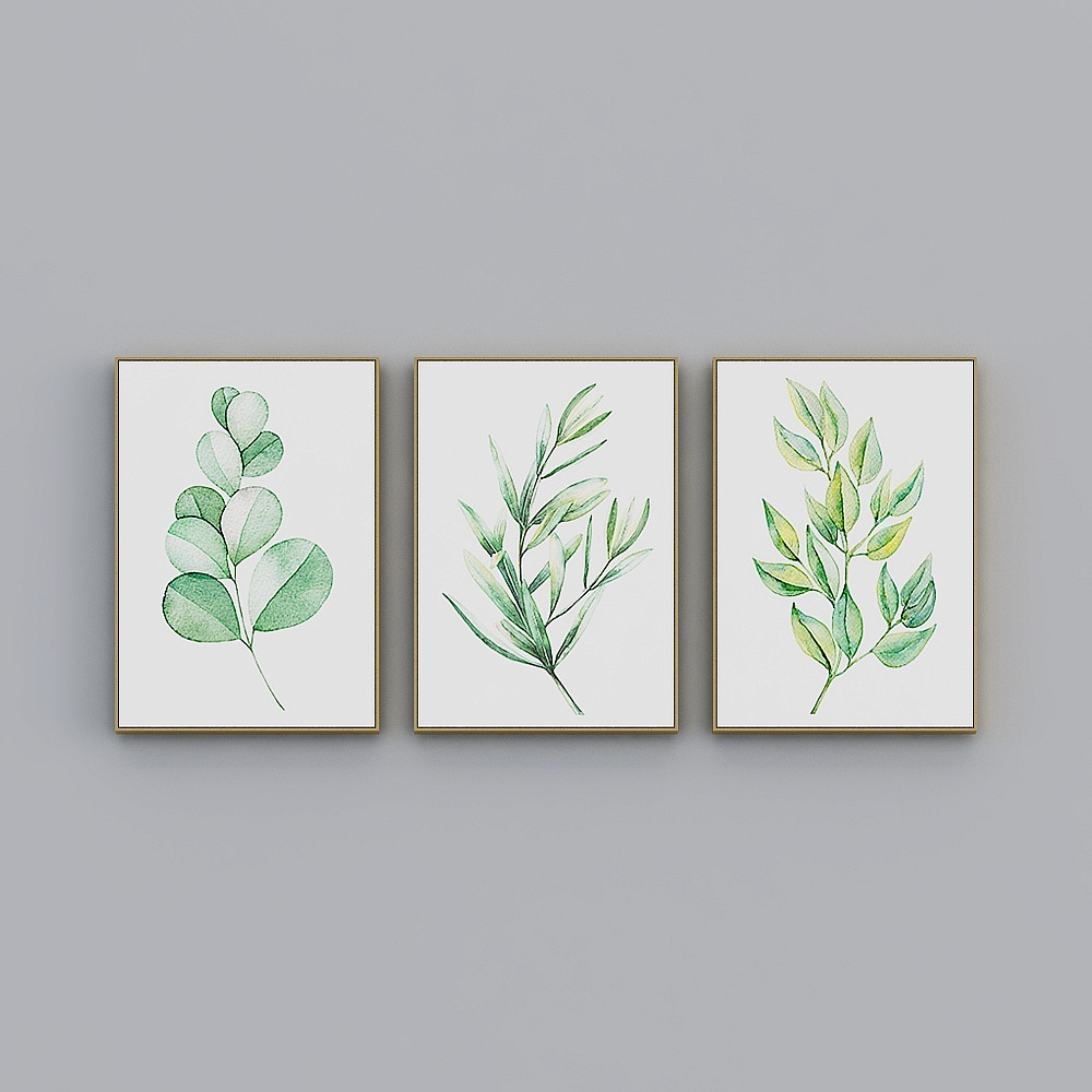 Courtesy full house with painting - triple - small fresh leaves six