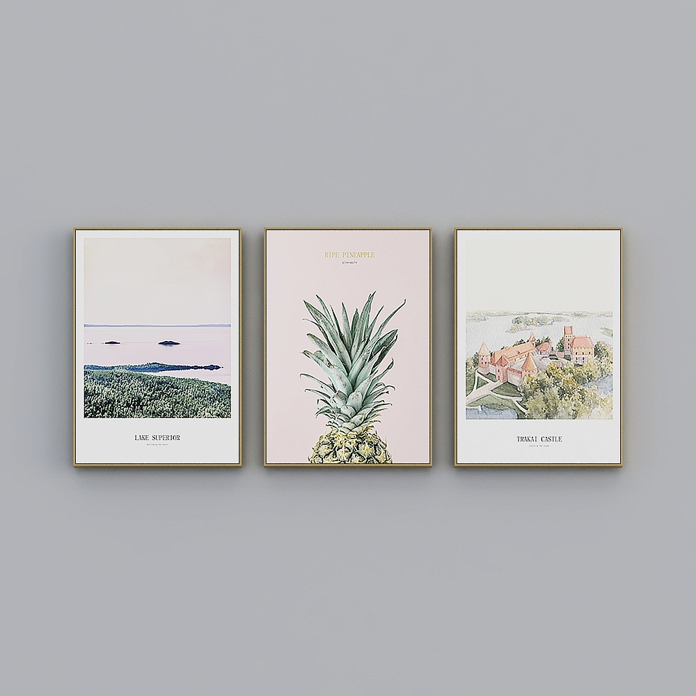 Courtesy full house with painting - triple - small fresh pineapple