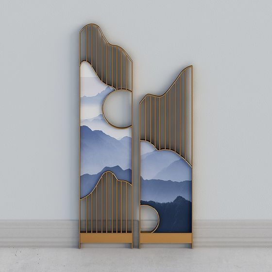Mountain Mirror Low-Poly 3D Model
