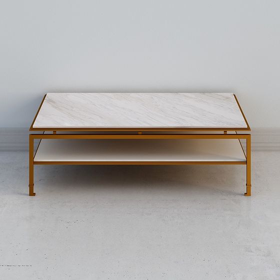 Stylish Marble Coffee Table 3D Model for Modern Spaces