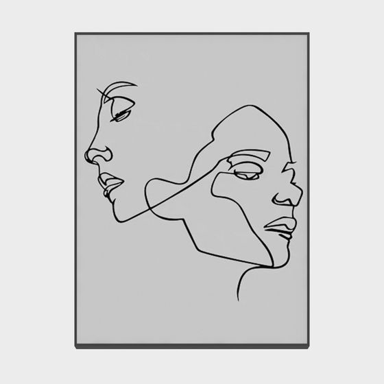 Dual Face Contour 3D model for Artistic Creations