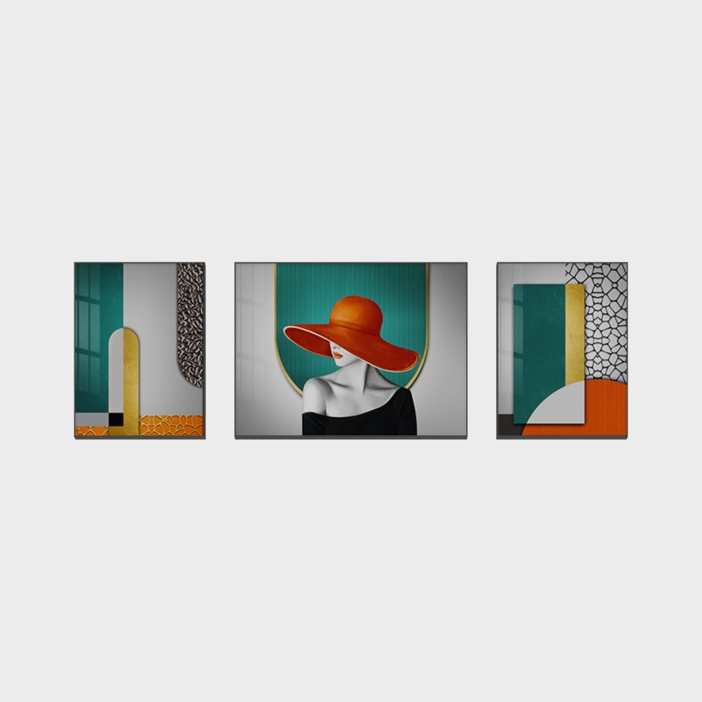 Roshan - Modern Wind - Living Room Bedroom Decorative Painting - Mystery Girl