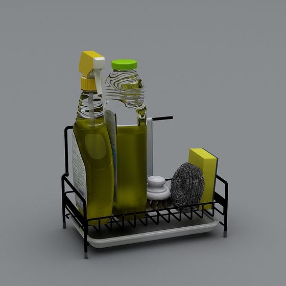 Stylish Kitchen Cleaning Supplies Organizer 3D model