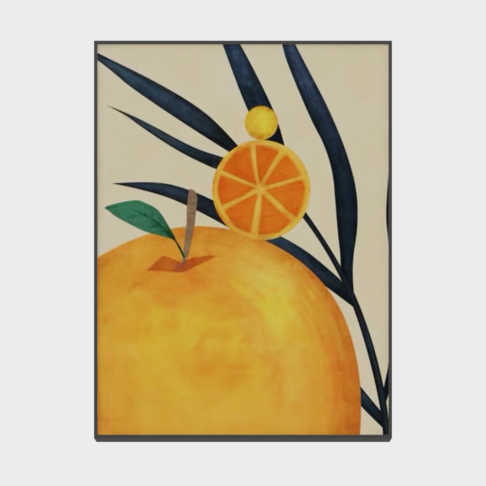 Roshan - Modern Wind - Living Room Bedroom Hyun-Hyun Decorative Painting - Orange Soda