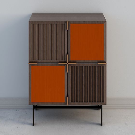 Urban Elegance Cabinet 3D model for Modern Spaces