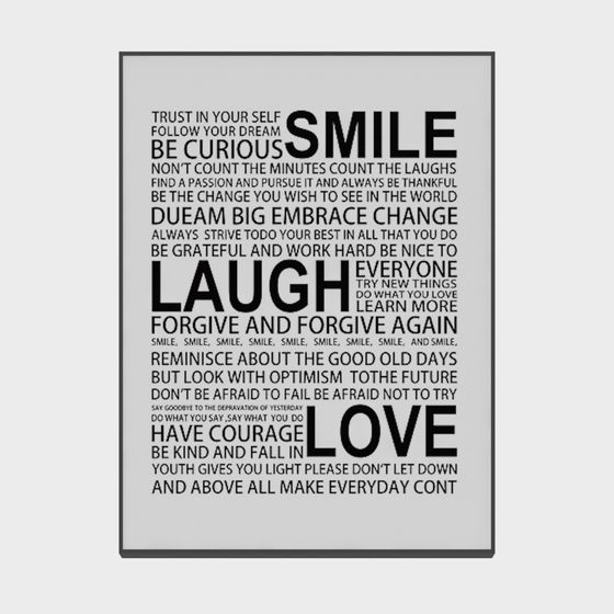 Inspirational Words 3D Model for Creative Projects