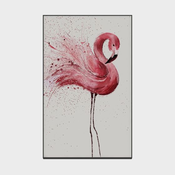 Watercolor Flamingo 3D model for Creative Projects