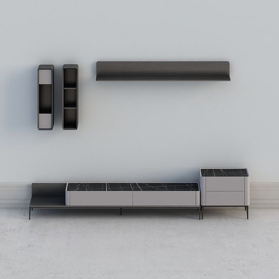 Urban Living Room Furniture Set 3D model