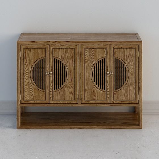 Traditional Chinese Wooden Cabinet 3D model