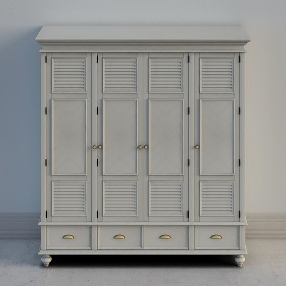 Charming Vintage Wardrobe 3D model