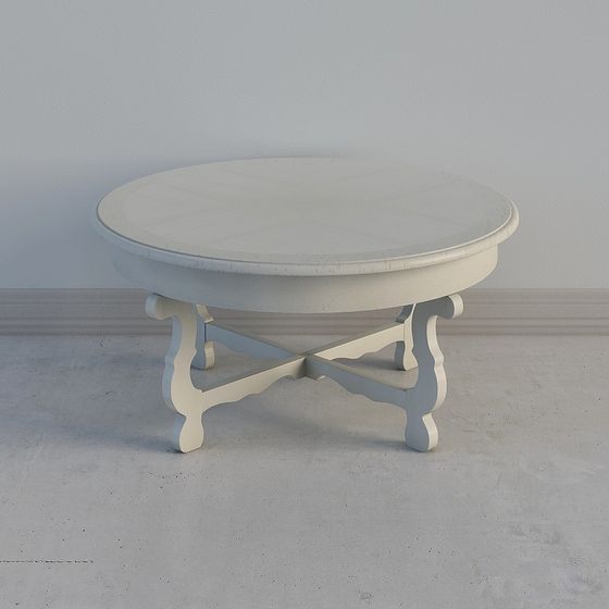 Vintage Round Table 3D model