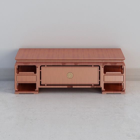 Elegant Low-Poly TV Cabinet 3D model