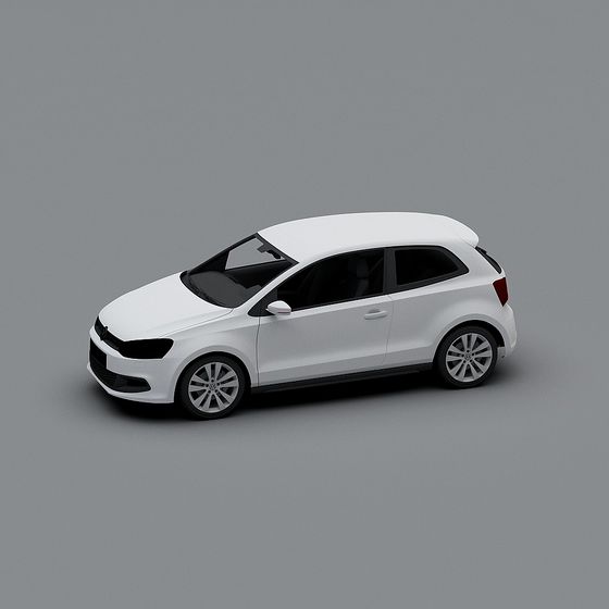 Black Family Car 3D Model