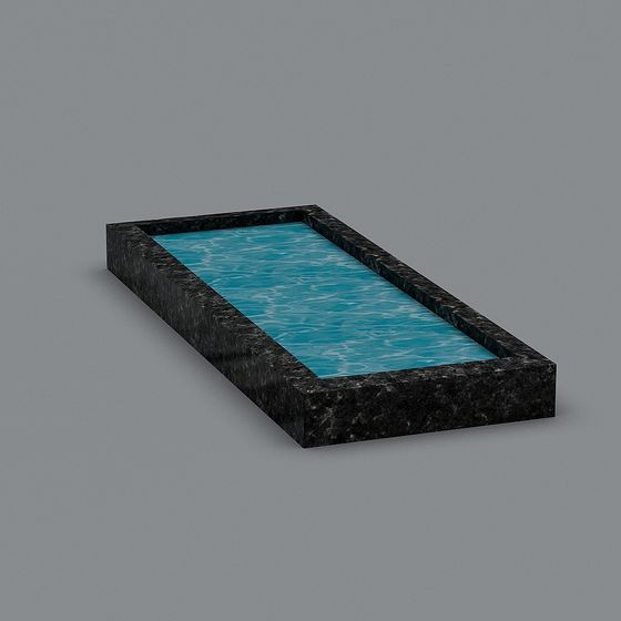 Sleek Rectangular Swimming Pool 3D model