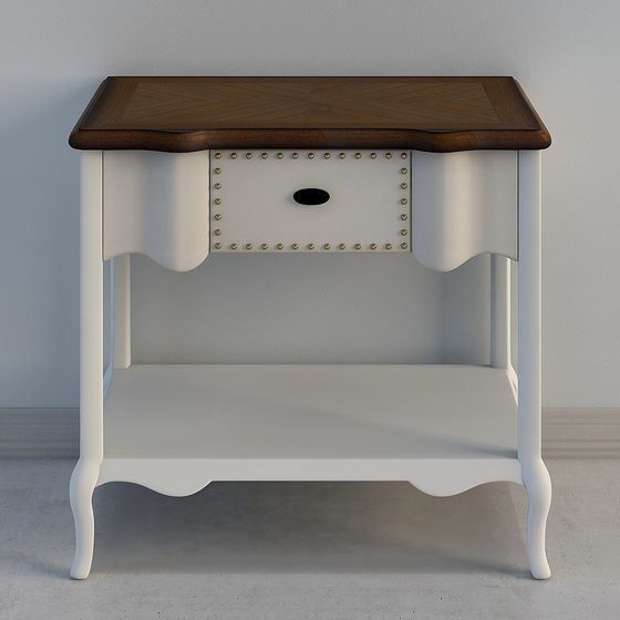 Vintage-Style Side Table 3D model