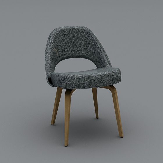 Stylish Minimalist Chair 3D model for Contemporary Spaces