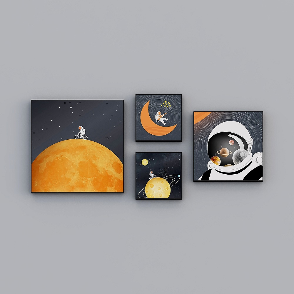 Roshan - Modern Wind - Living Room Bedroom Decorative Painting - Play the universe