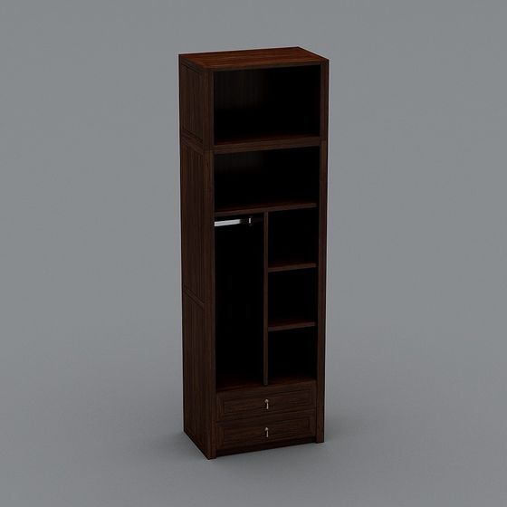 Stylish Low-Poly Bookshelf 3D Model for Modern Interiors