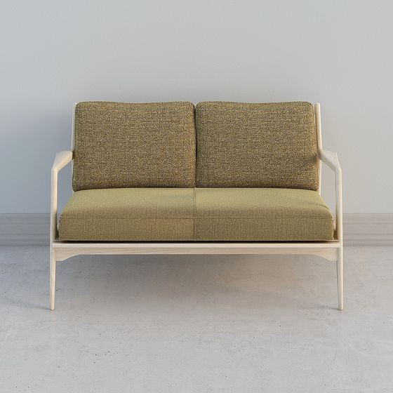 Urban Comfort Low-Poly Sofa 3D model