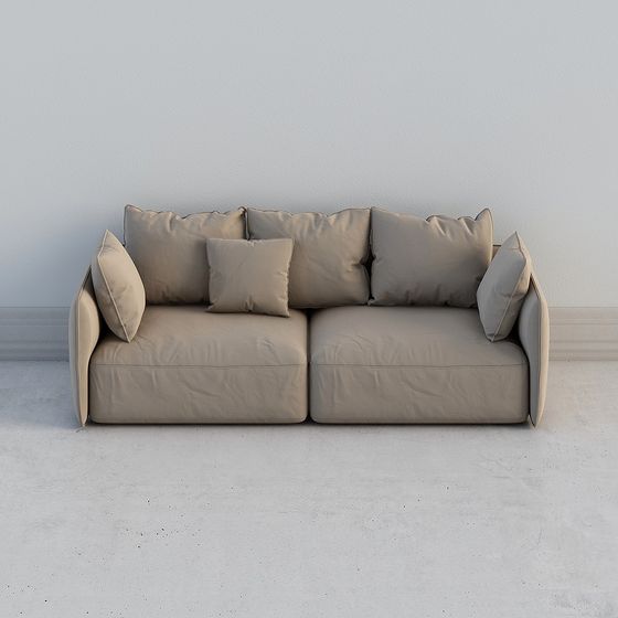 Chic Low-Polygon Sofa 3D model for Creative Spaces