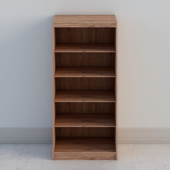 Elegant Low-Polygon Bookshelf 3D model for Modern Spaces