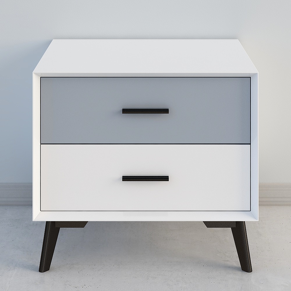 Stylish Low-Polygon Nightstand 3D model