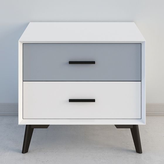 Stylish Low-Polygon Nightstand 3D model