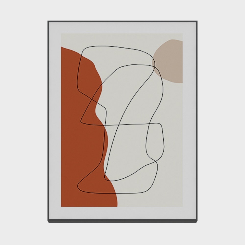 Roshan - Vent Moderne - Peinture Décorative pour Salon Chambre - Image Linéaire