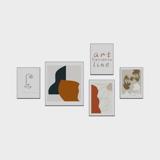 Abstract Frame Collection 3D Model for Creative Projects