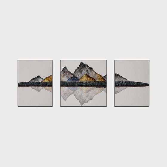 Stunning Low Poly Snow Mountain 3D model