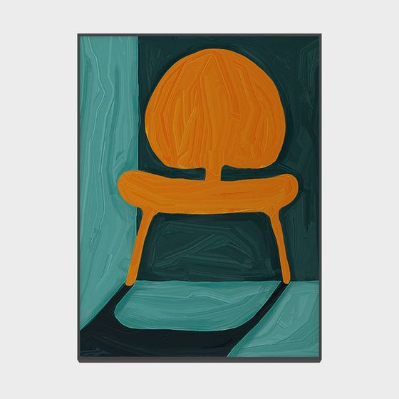Stylish Abstract Orange Chair 3D model
