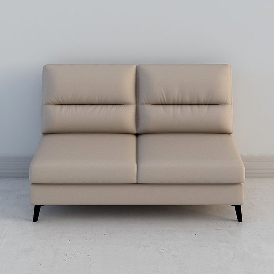 Elegant Low-Polygon Sofa 3D model for Modern Spaces