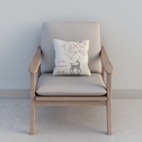 Forest Chair 3D model - Cozy Natural Design