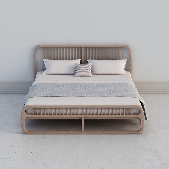 Хуасунцзю - Нордический высококачественный белый восковый дерево - w51-15 кровати (1.8)