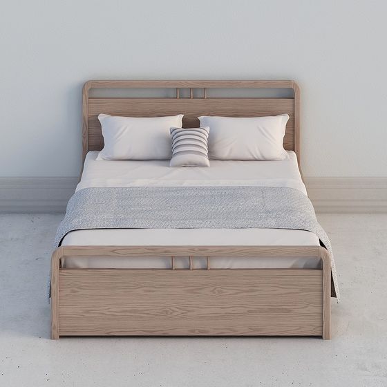 노르딕 고급 애쉬 원목-w98-15 고박스 침대 (1.5)