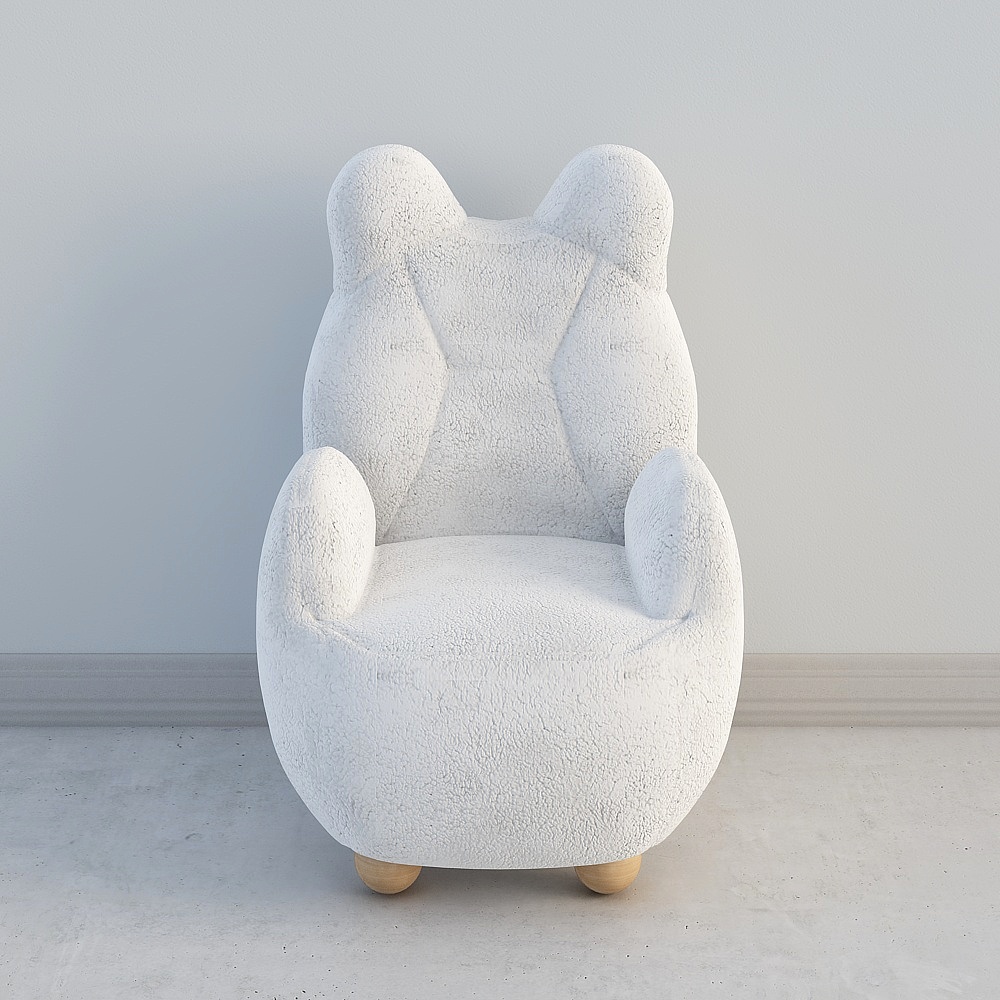 Fuzzy Bear Chair 3D model