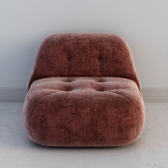 Retro Modern Pink Sofa 3D model