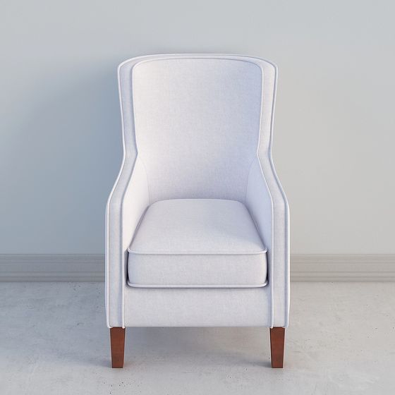 Wingback Chair 3D model - Modern Elegance