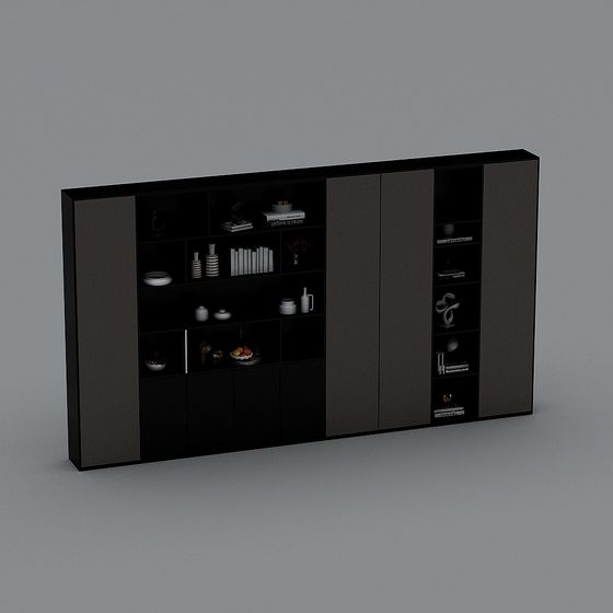 Chic Low-Poly Bookshelf 3D model for Stylish Spaces