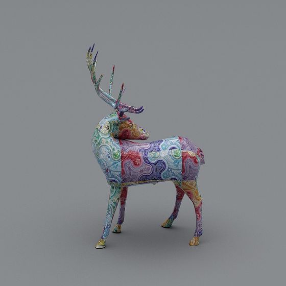 Enchanting Forest Deer 3D model