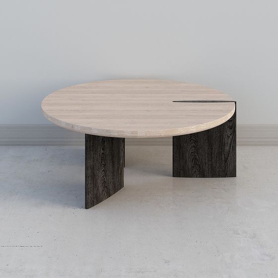 Stylish Low-Polygon Round Table 3D model