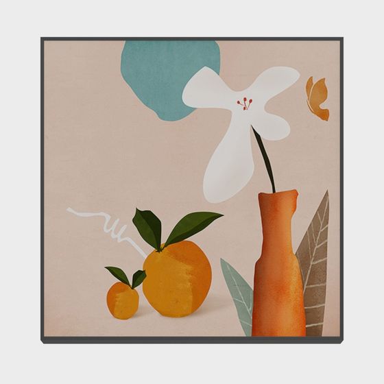 Citrus and Vase 3D Model