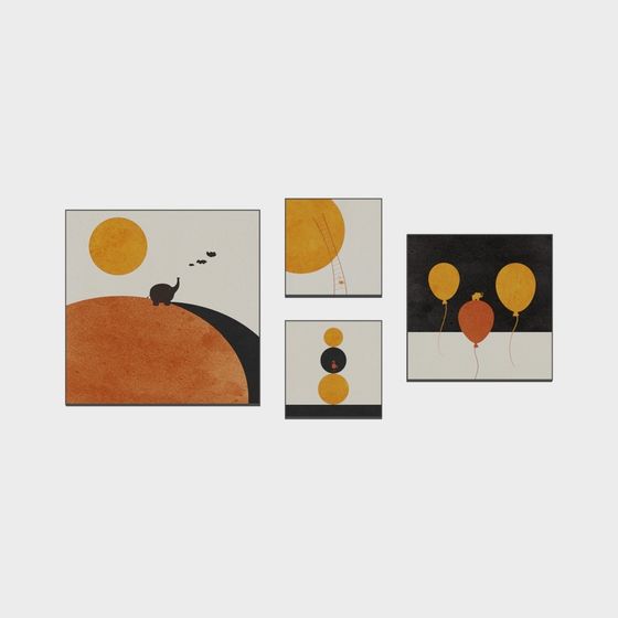 Whimsical Quartet 3D Model Collection