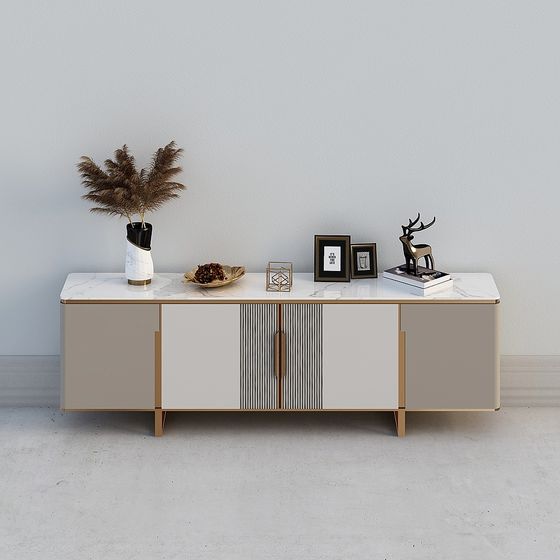 Chic Modern TV Cabinet 3D model for Contemporary Spaces