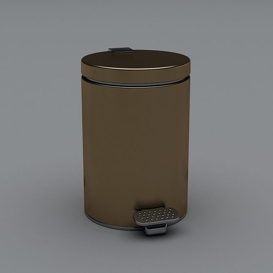 Minimalist Trash Bin 3D model for Interior Design