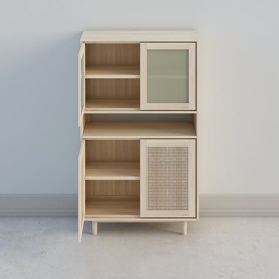 City Bookcase 3D model in Modern Minimalist Style