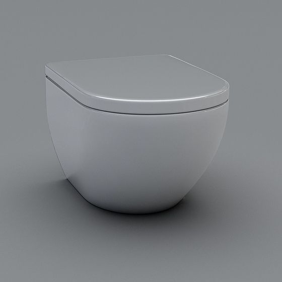 Futuristic Bathroom Toilet 3D model