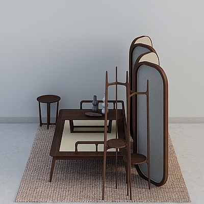 Fanji Luohan Bed - American Black Walnut Set